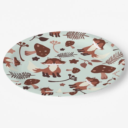 Assiettes En Carton Renard lunaire (Angle)