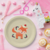 Assiettes En Carton Renard Orange À Santa Hat Joli Noël Whimsical (Fête)