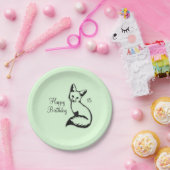 Assiettes En Carton Renard vert (Fête)