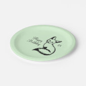 Assiettes En Carton Renard vert (Angle)