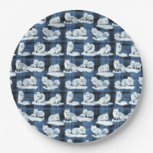 Renards arctiques Motif de Noël Tartan Plaid hiver