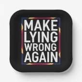 Assiettes En Carton Rendez le mensonge erroné pour résister aux cadeau (Recto)