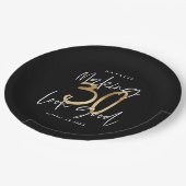 Assiettes En Carton Rendre 30 belle or fête d'anniversaire (Angle)