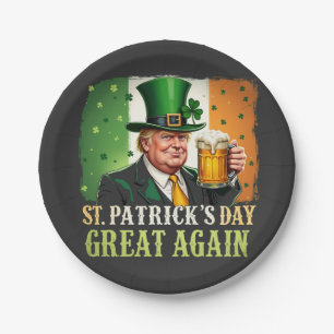 Assiettes En Carton Rendre la grandeur de Saint Patrick à Trump Irish