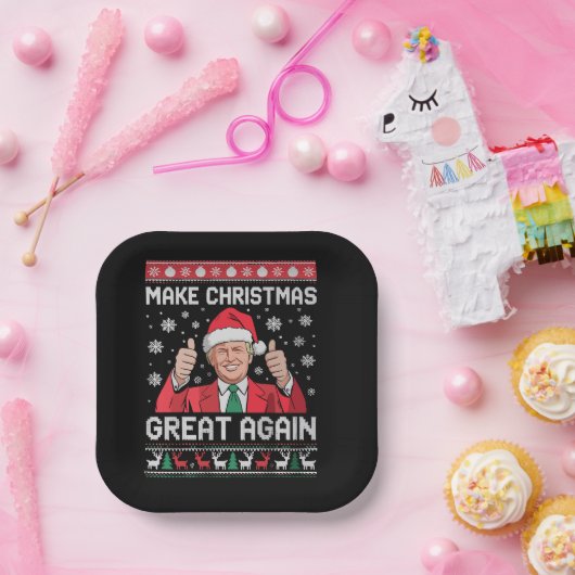 Assiettes En Carton Rendre Noël grand à nouveau Noël Noël amusant Trum (Fête)