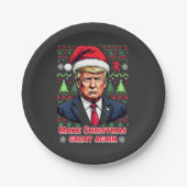 Assiettes En Carton Rendre Noël super à nouveau laid Noël Sweat trump (Devant)