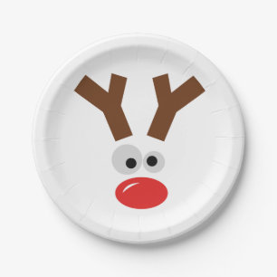 Assiettes En Carton Renne mignon