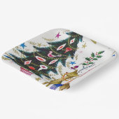 Assiettes En Carton Rennes de Noël rétro et fête des arbres (Angulaire)