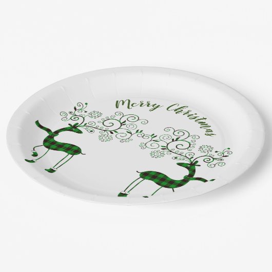 Assiettes En Carton Rennes de rennes à plaid (Angle)