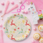 Assiettes En Carton Rennes, étoiles et flocons de neige (Fête)