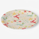 Assiettes En Carton Rennes, étoiles et flocons de neige (Angle)