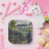 Assiettes En Carton Renoir - Claude Monet Peinture dans son jardin (Fête)