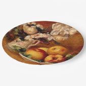 Assiettes En Carton Renoir - Pommes et Fleurs (Angle)