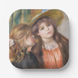 Assiettes En Carton Renoir - Portrait de deux petites filles