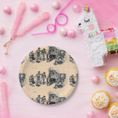 Assiettes En Carton "Repas à l'allure d'un ranch à roues" (Fête)