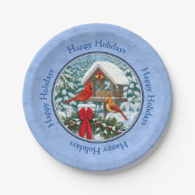 Repas de Noël des cardinaux bleu