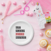 Assiettes En Carton Répétition de la pièce de sommeil (Fête)