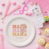 Assiettes En Carton Répétition Rustique "Mama" (Fête)