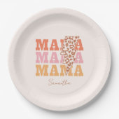 Assiettes En Carton Répétition Rustique "Mama" (Devant)