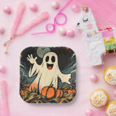 Assiettes En Carton Réplique "Friendly Ghost" vers 1950 (Fête)