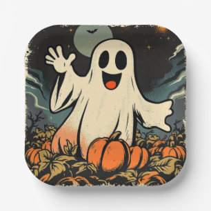 Assiettes En Carton Réplique "Friendly Ghost" vers 1950