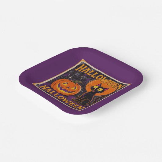 Assiettes En Carton Réplique "Scaredy Cat" vers 1950 (Angulaire)