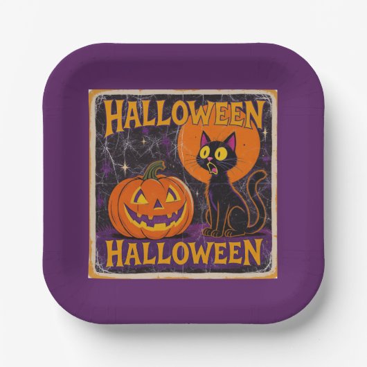 Assiettes En Carton Réplique "Scaredy Cat" vers 1950 (Recto)