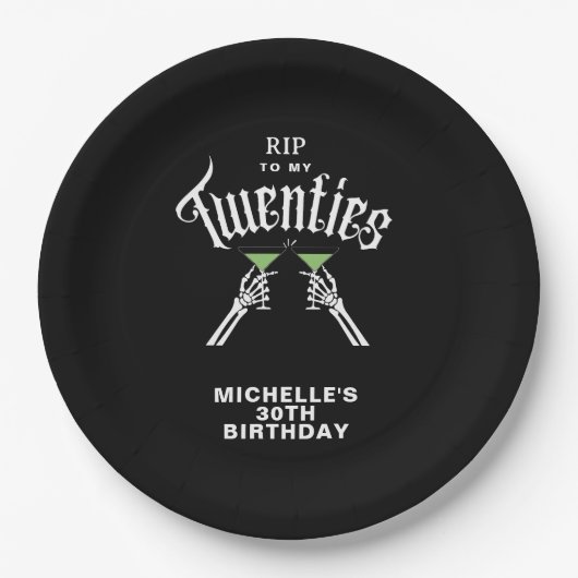 Assiettes En Carton Repose branchée sur My Twenties 30th Birthday Part (Devant)