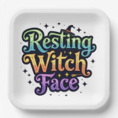 Assiettes En Carton Repose du visage de la sorcière (Recto)