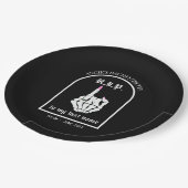 Assiettes En Carton Repose en paix sur mon nom de famille Plaques de p (Angle)