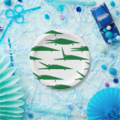 Assiettes En Carton Reptile d'alligator de la mastication bruyante | (Fête)