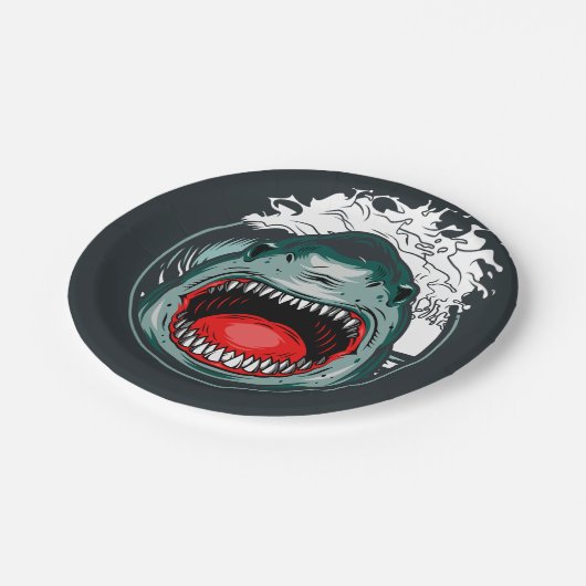 Assiettes En Carton Requin (Angle)