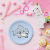 Assiettes En Carton Requin de Kawaii (Fête)