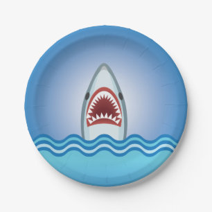 Assiettes En Carton Requin drôle