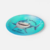 Assiettes En Carton Requin sous la mer fête d'anniversaire (Angle)