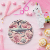 Assiettes En Carton Requin vintage sans joint (Fête)