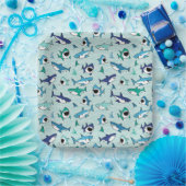 Assiettes En Carton Requins (Fête)