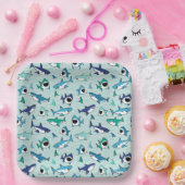 Assiettes En Carton Requins (Fête)