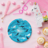 Assiettes En Carton requins ! (Fête)