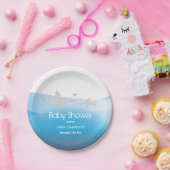 Assiettes En Carton Requins mignons et océan | Plaque de papier Baby s (Fête)