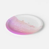 Assiettes En Carton Requins mignons et rose océan | BABY SHOWER (Angle)