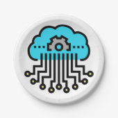 Assiettes En Carton Réseau neuronal (Devant)