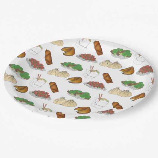 Assiettes En Carton Restaurant chinois à emporter Cuisine à emporter (Angle)