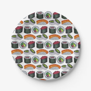 Assiettes En Carton Restaurant japonais de sushi Maki Rolls