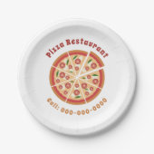Assiettes En Carton Restaurant Pizza (Devant)
