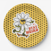 Assiettes En Carton Restez bizarre Skateboard Daisy (Devant)
