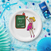 ASSIETTES EN CARTON RETOUR À L'ÉCOLE (Fête)