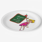 ASSIETTES EN CARTON RETOUR À L'ÉCOLE (Angle)