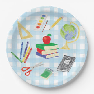 Assiettes En Carton Retourner à l'école Plaques de papier de fête