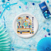 Assiettes En Carton Retourner aux plaques de papier de l'école (Fête)